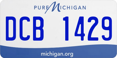 MI license plate DCB1429