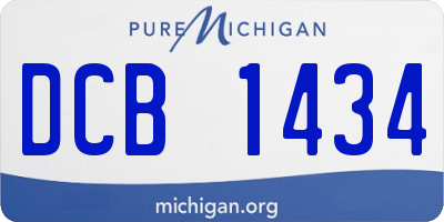 MI license plate DCB1434
