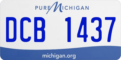 MI license plate DCB1437