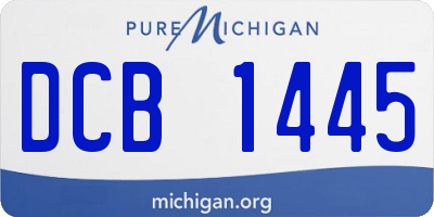 MI license plate DCB1445