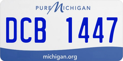 MI license plate DCB1447