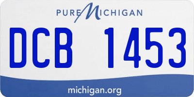 MI license plate DCB1453