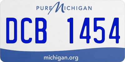 MI license plate DCB1454