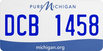 MI license plate DCB1458
