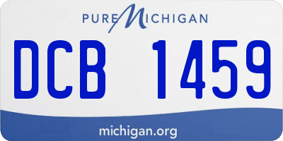 MI license plate DCB1459