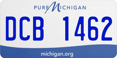 MI license plate DCB1462