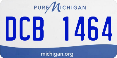 MI license plate DCB1464