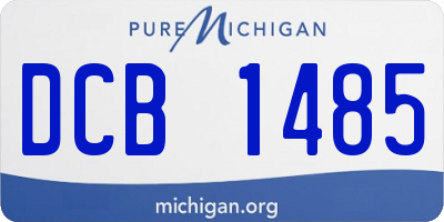 MI license plate DCB1485