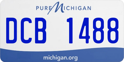 MI license plate DCB1488