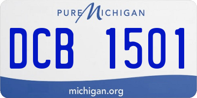 MI license plate DCB1501