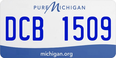 MI license plate DCB1509