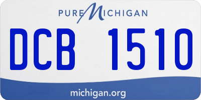 MI license plate DCB1510