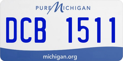 MI license plate DCB1511