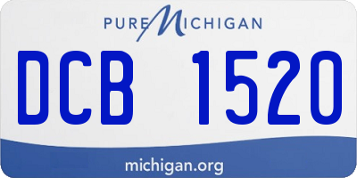 MI license plate DCB1520