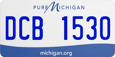 MI license plate DCB1530