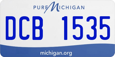MI license plate DCB1535