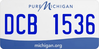 MI license plate DCB1536