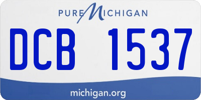 MI license plate DCB1537