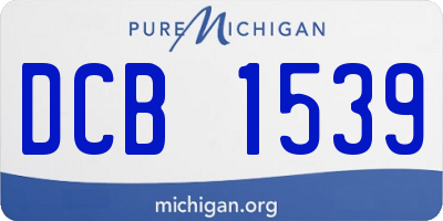 MI license plate DCB1539