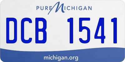 MI license plate DCB1541