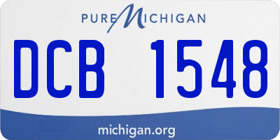 MI license plate DCB1548