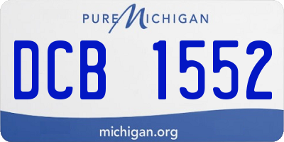 MI license plate DCB1552