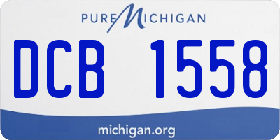 MI license plate DCB1558
