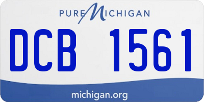 MI license plate DCB1561