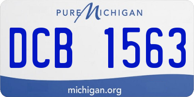 MI license plate DCB1563