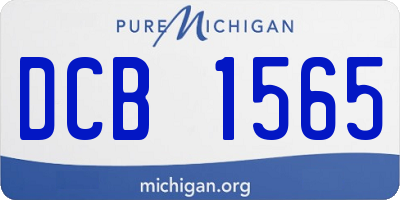 MI license plate DCB1565