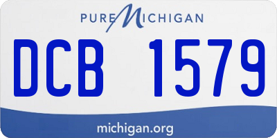 MI license plate DCB1579