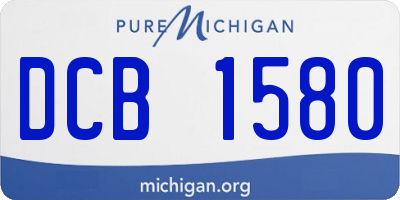 MI license plate DCB1580