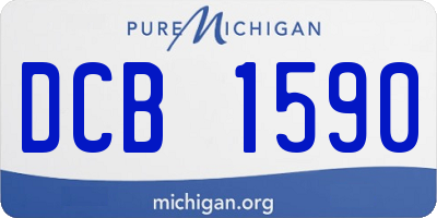 MI license plate DCB1590