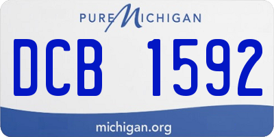 MI license plate DCB1592