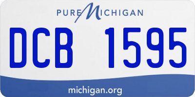 MI license plate DCB1595