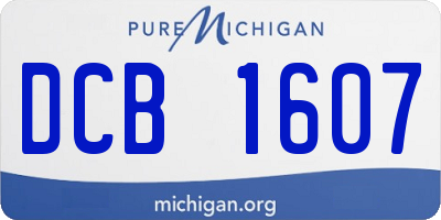 MI license plate DCB1607