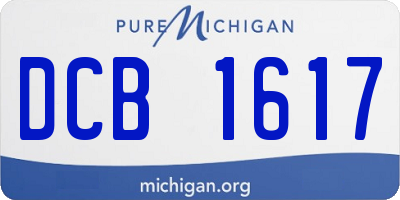 MI license plate DCB1617