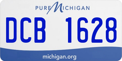 MI license plate DCB1628