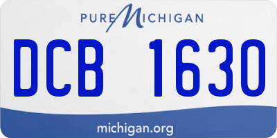 MI license plate DCB1630