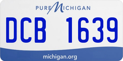 MI license plate DCB1639