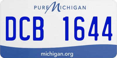 MI license plate DCB1644