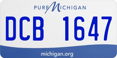 MI license plate DCB1647