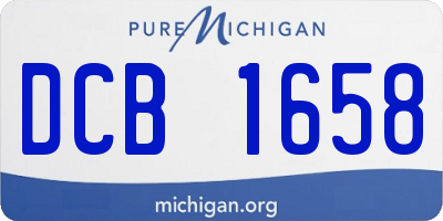 MI license plate DCB1658