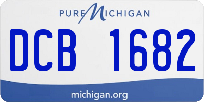 MI license plate DCB1682