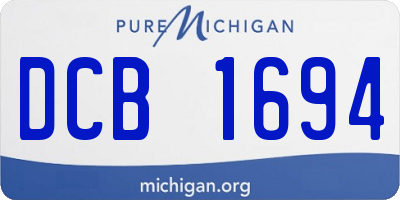 MI license plate DCB1694