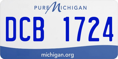 MI license plate DCB1724