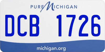 MI license plate DCB1726