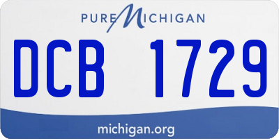MI license plate DCB1729