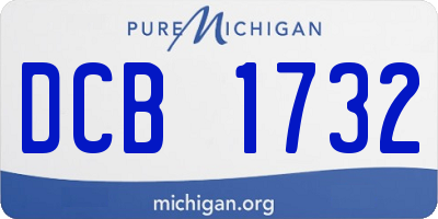 MI license plate DCB1732