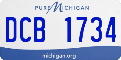 MI license plate DCB1734